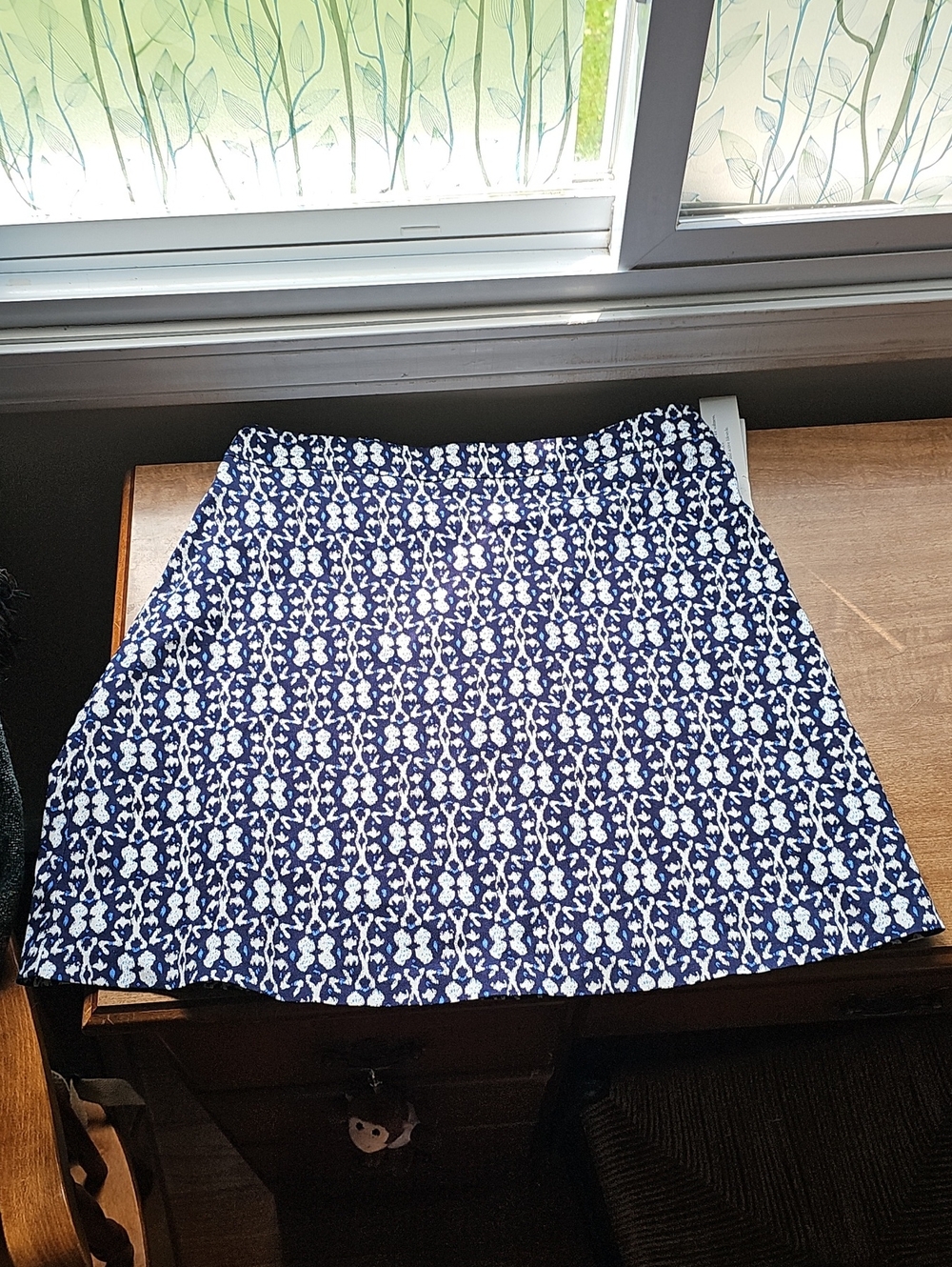 Margaret M Navy and White Mini Skirt